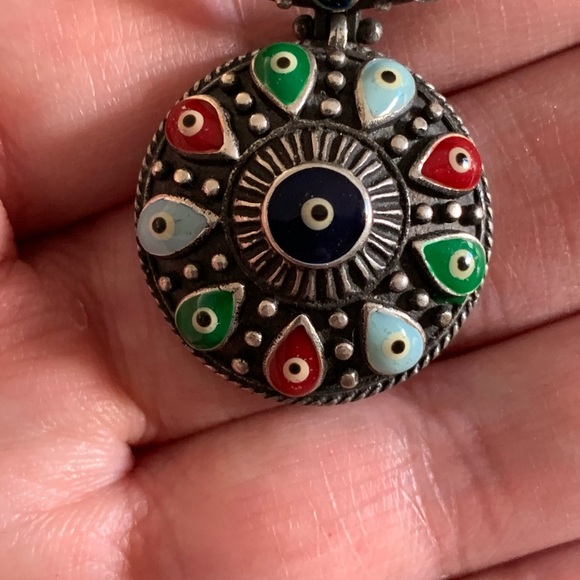 Evil Eye Sterling Pendant (Chain not included) - Picture 3 of 5